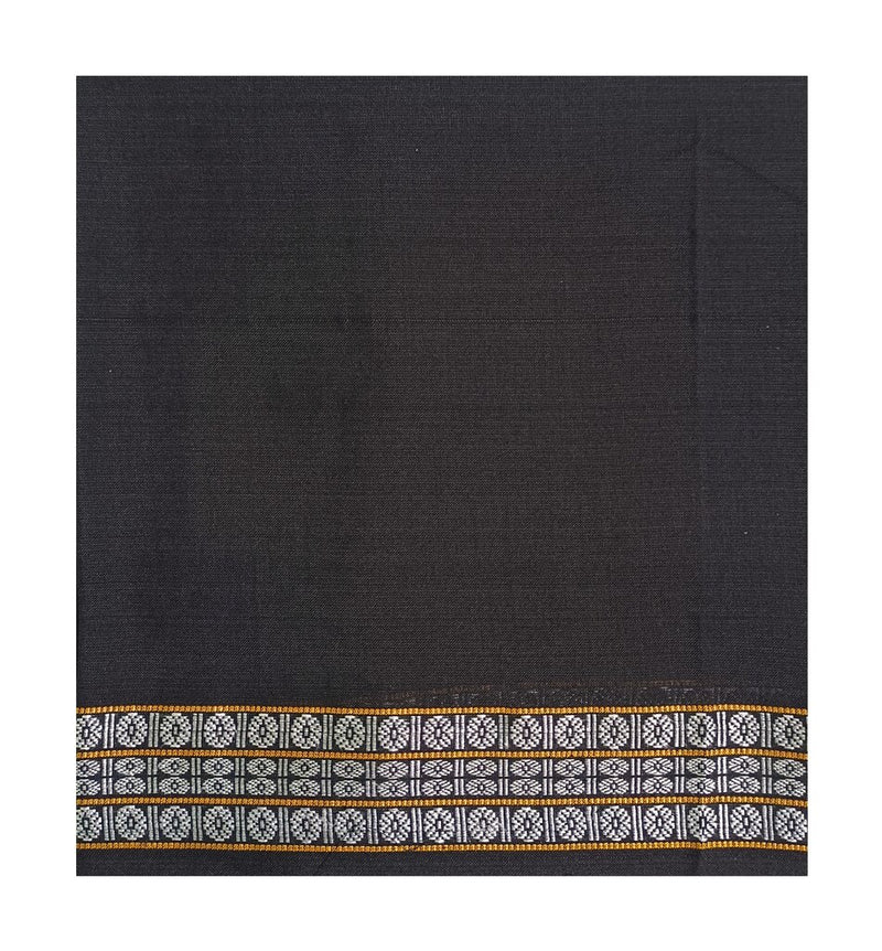 Sambalpuri cotton blouse piece, 1 mtr, Color Black