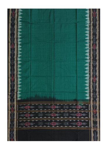 Beautiful Handloom Cotton Dupatta, Green and black colors