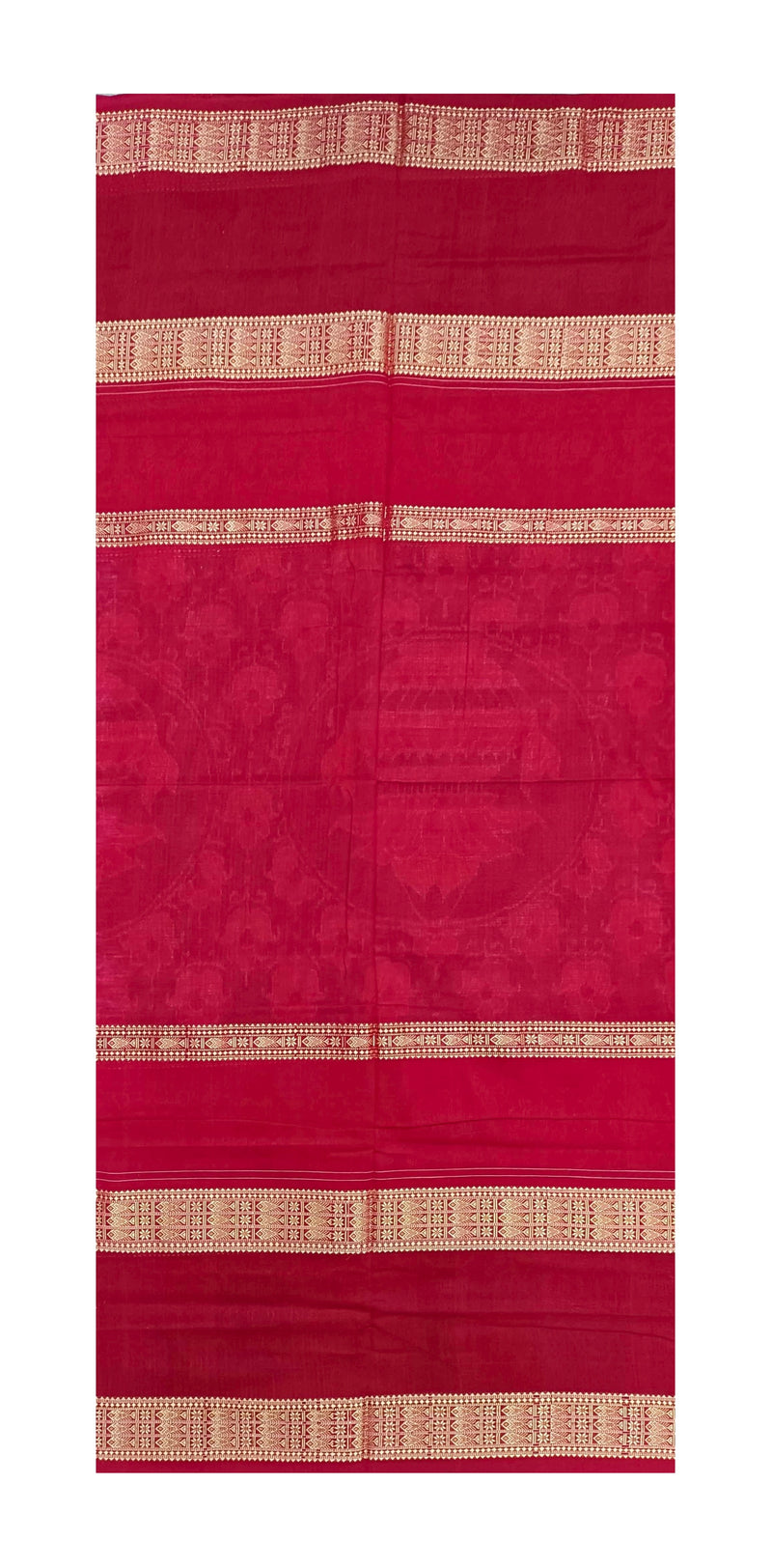 Multi Boarder and Kalash design body design Sambalpuri cotton saree with blouse piece