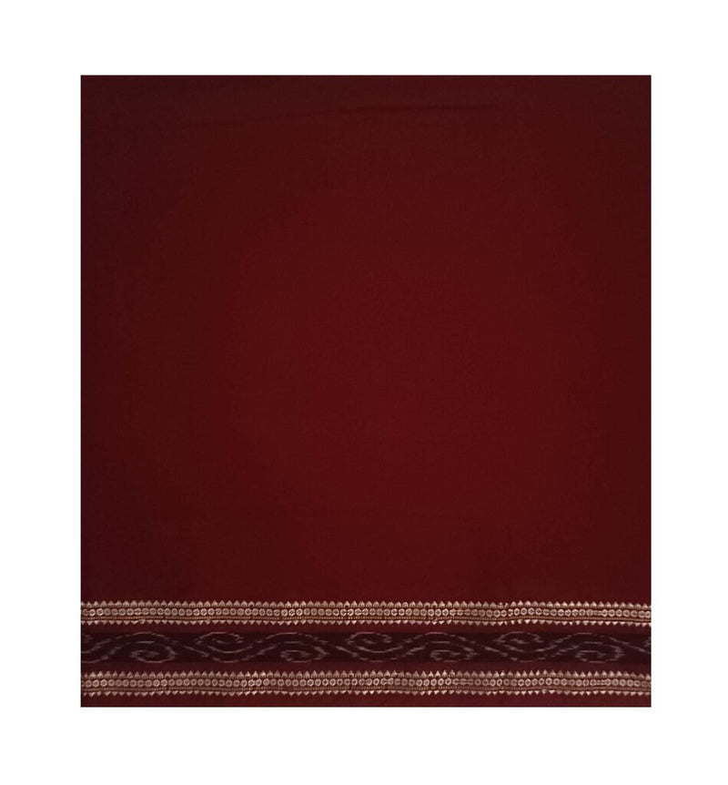 Sambalpuri cotton Blouse Piece. 95 cms, Color : Deep Maroon