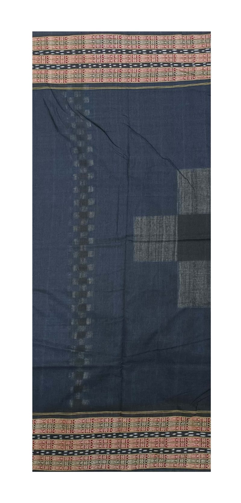 Check check and Pasapali design Sambalpuri cotton saree with blouse piece