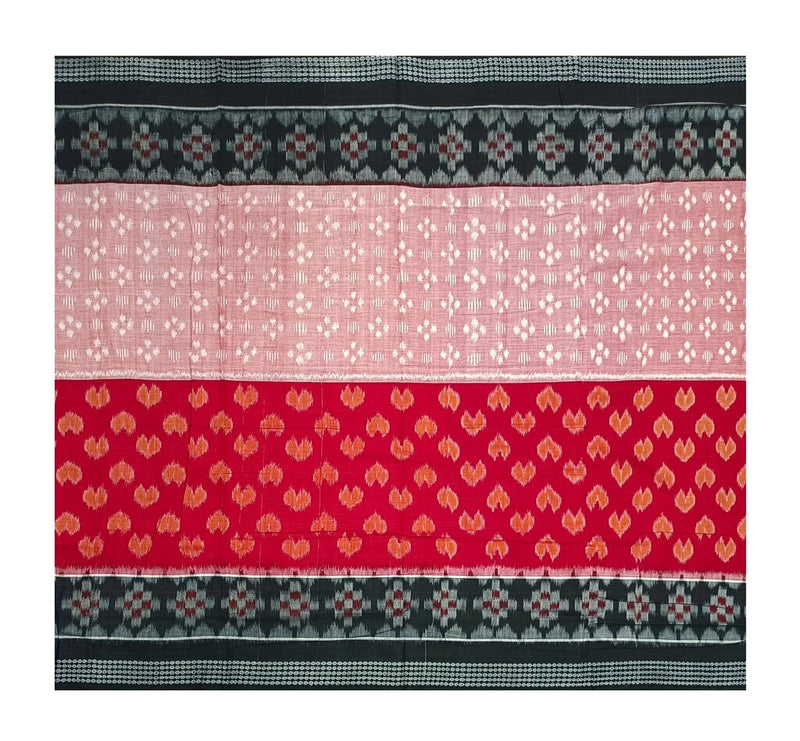 Half Half design Sambalpuri cotton saree