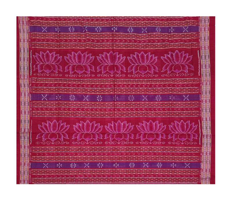 Pasapali design sambalpuri cotton saree with blouse piece