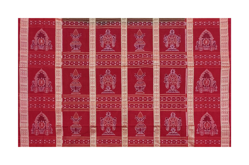 Chakra and Rath design Premium range sambalpuri cotton saree with blouse piece