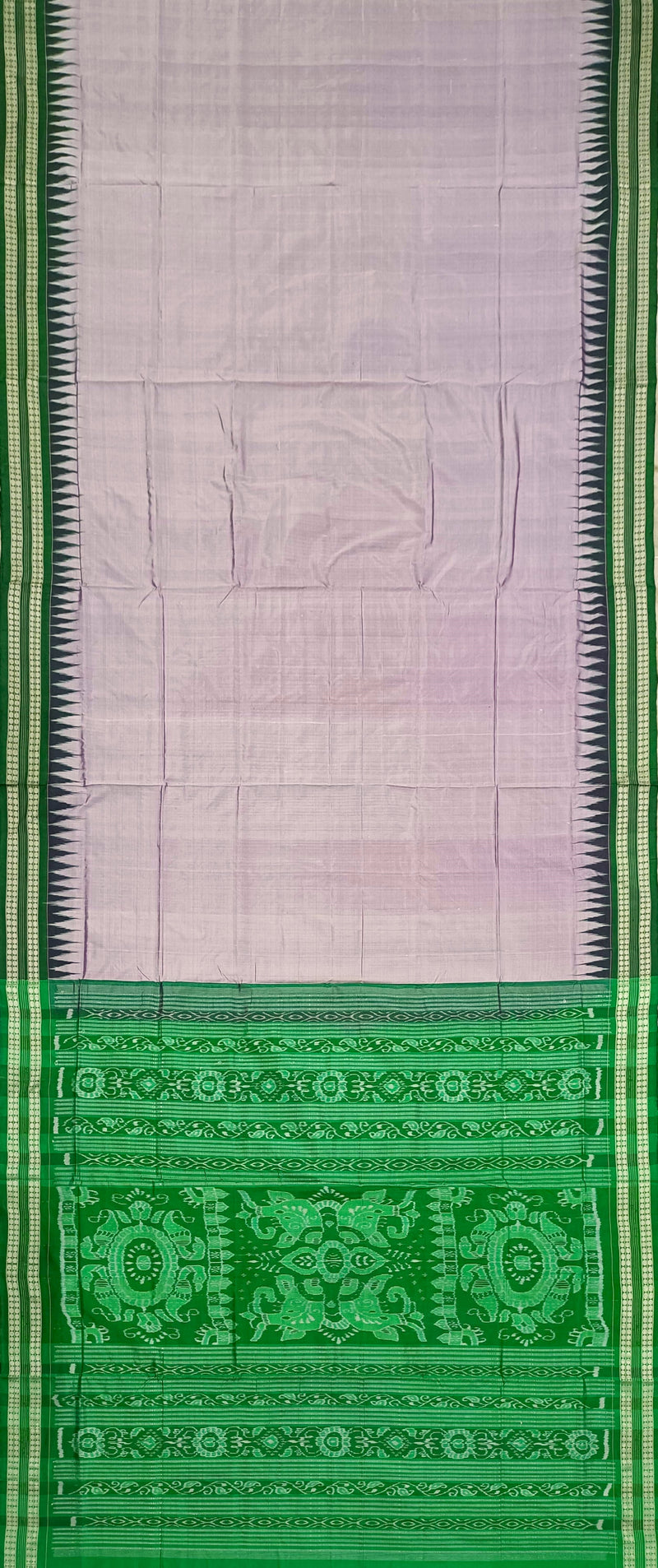 Body plain Sambalpuri silk saree with blouse piece