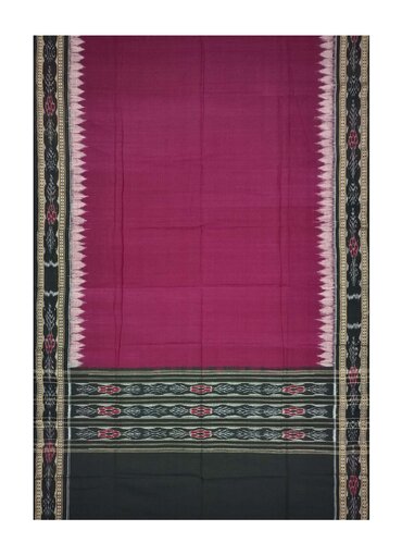 Beautiful Handloom Cotton Dupatta, Maroon and black colors combination