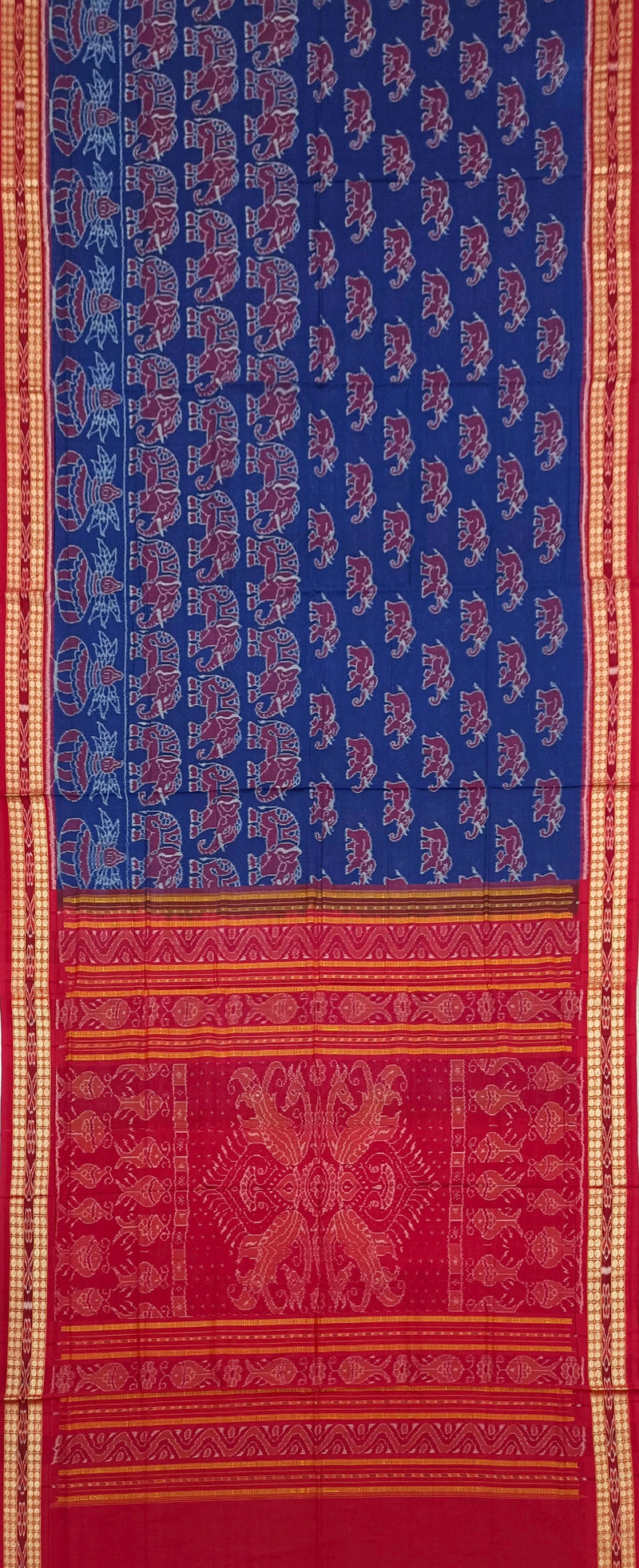 Sambalpuri cotton saree with blouse piece