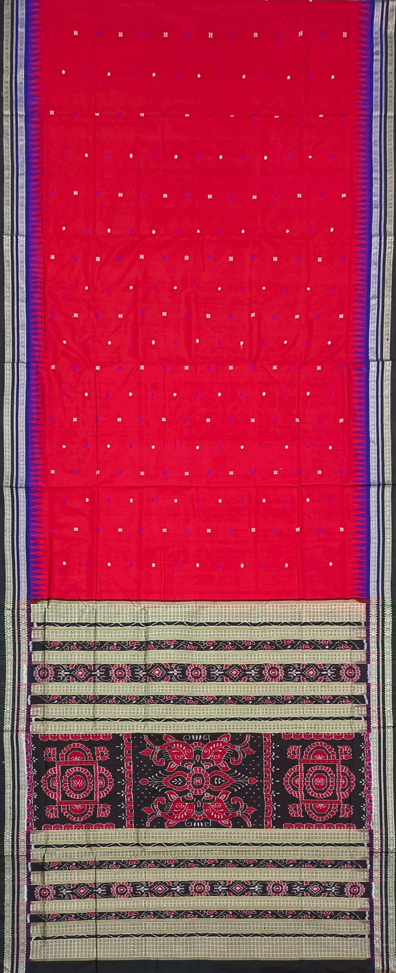 Bomkai silk saree with blouse piece