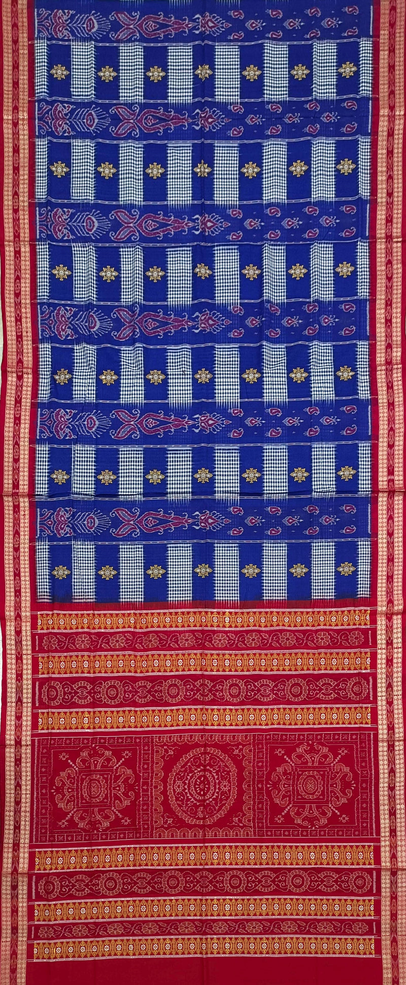 Sambalpuri Cotton Saree with Bomkai Fusion (Blouse Piece )