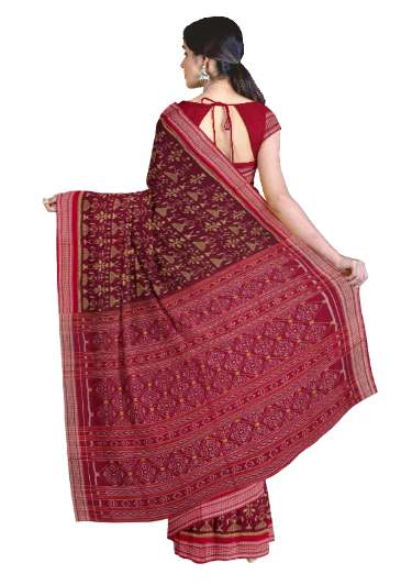 Sambalpuri cotton saree with blouse piece