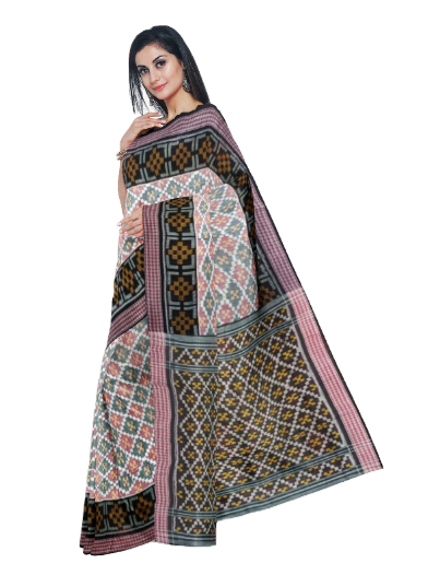 Pasapalli design sambalpuri cotton saree with blouse piece